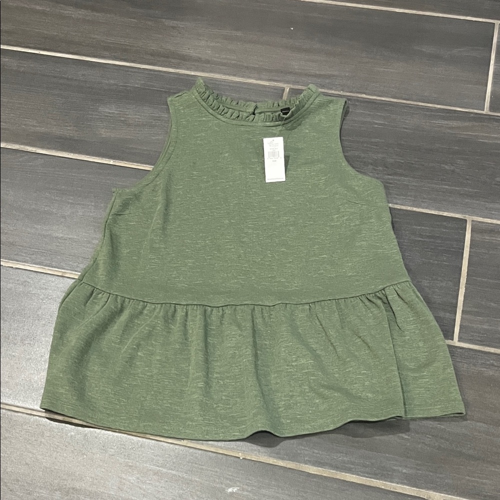 Banana Republic Sage Ruffle Neck Top